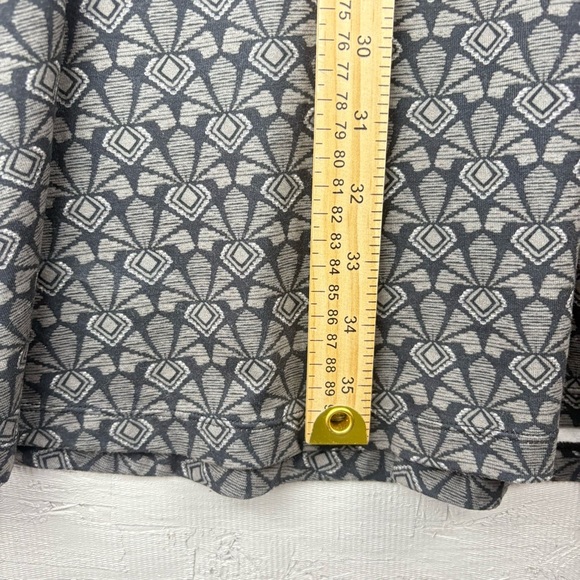 Prana Black & Gray Babydoll Geo Patterned Midi Halter Dress Built In Bra Small - Picture 8 of 9